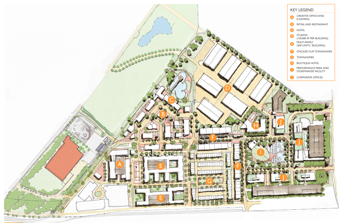 Conceptual site plan of Assembly Atlanta