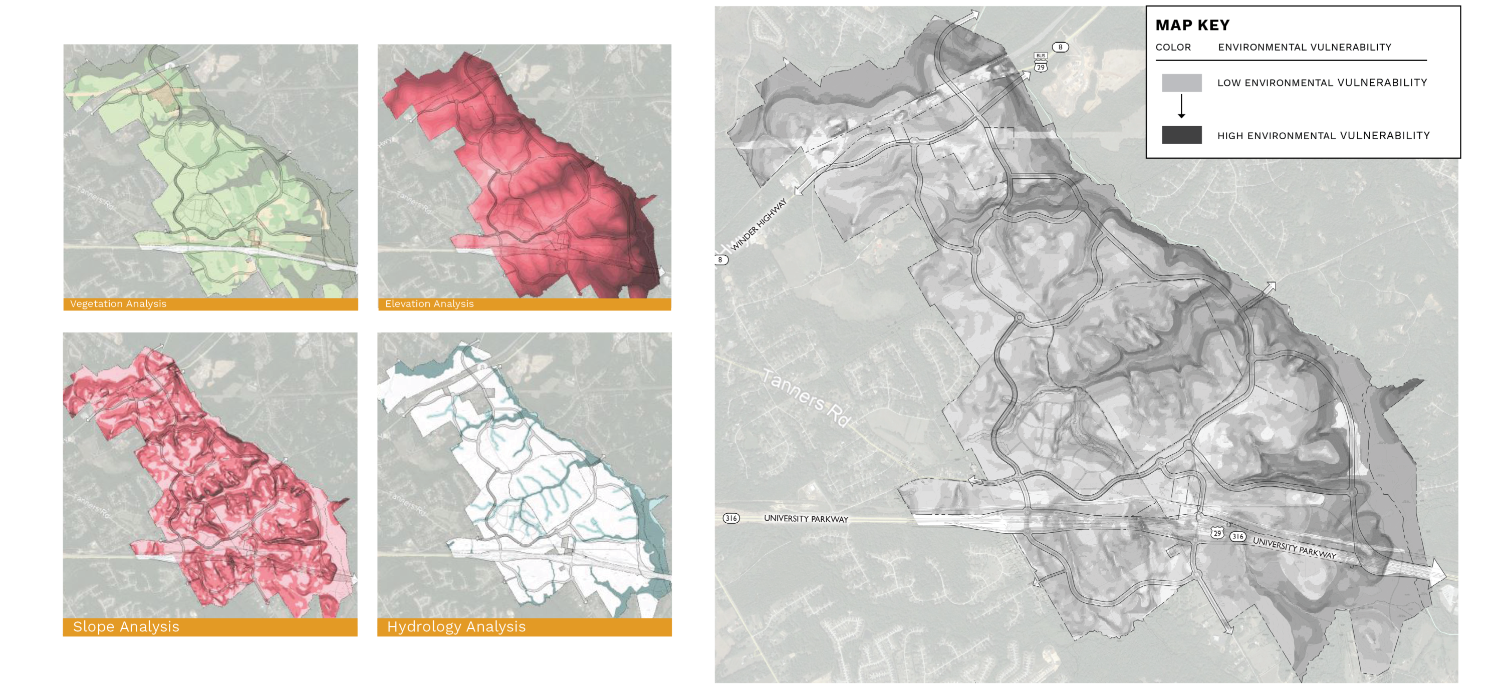 Analyses vulnerability map for Rowen
