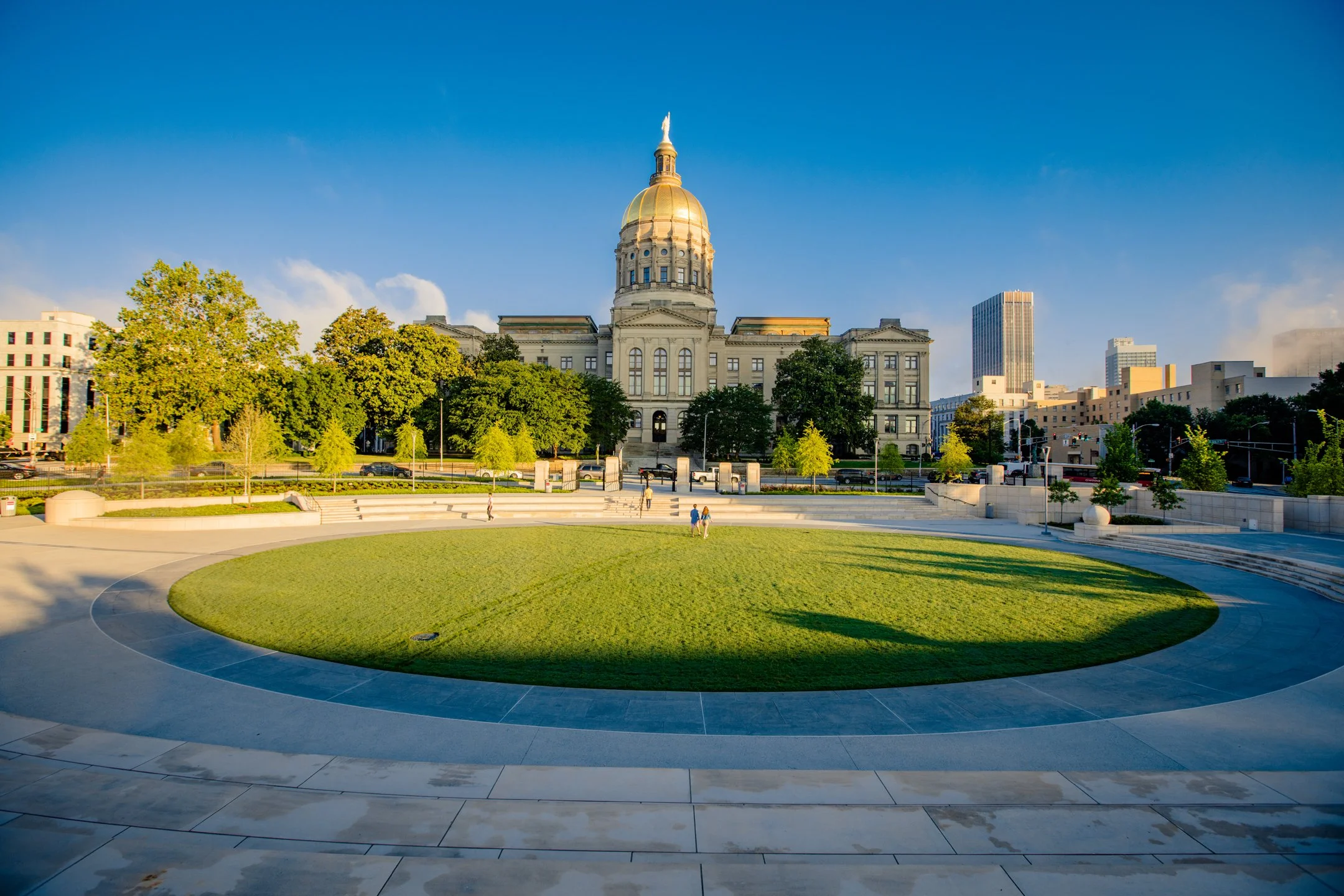 Southern Live Oaks border the edge of the Plaza, creating a picturesque view of the State Capitol 