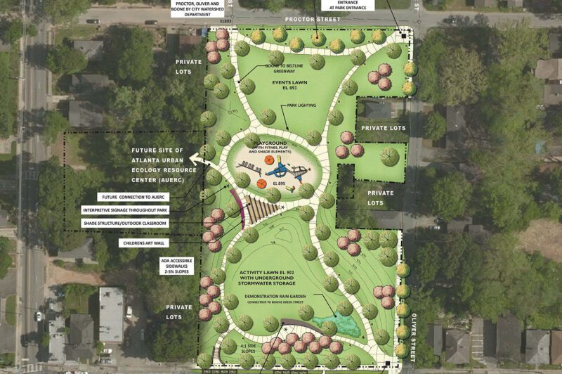 Rendering of outdoor areas