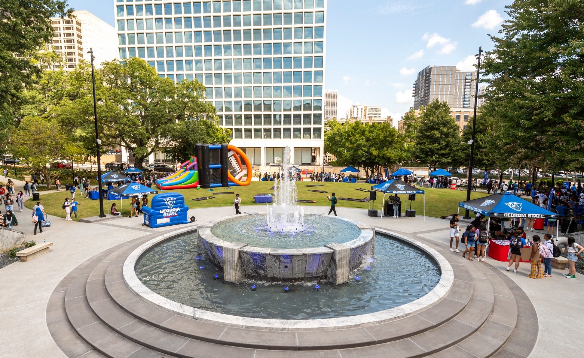 fountain in Hurt Park at Georgia State University fountain in Hurt Park at Georgia State University