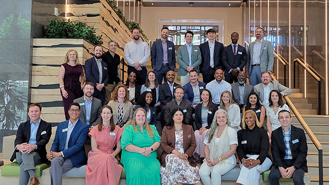 group of professionals seated together